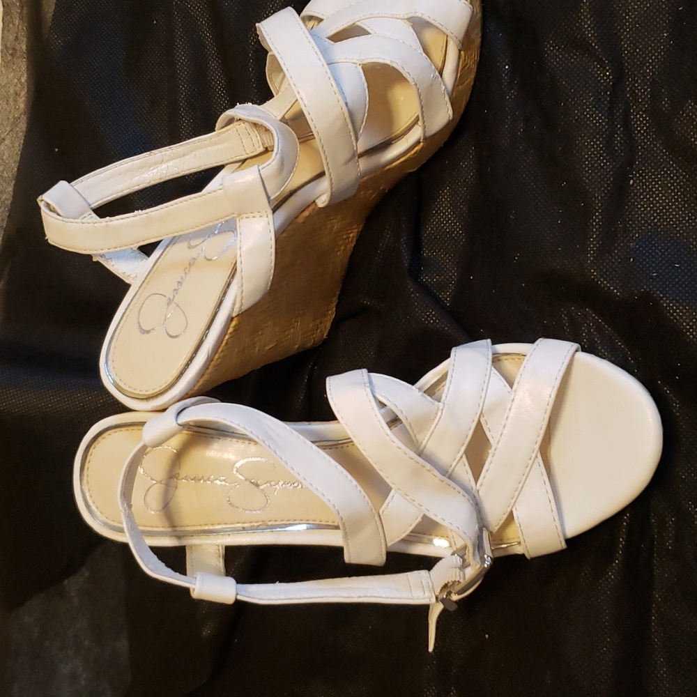 Strappy wedge sandals